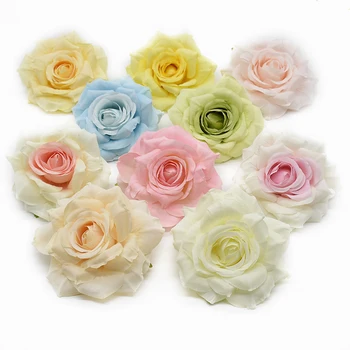 100 vienetų didmeninė rožių galvos vestuvių dekoratyvinės gėlės sienos Dirbtinės gėlės, namų dekoro vestuviniai aksesuarai šalinimas