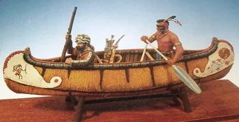 1/32 senovės įgulos apima 2 žmogus Dervos ir valtis pav Modelis rinkiniai Miniatiūriniai gk Unassembly Unpainted