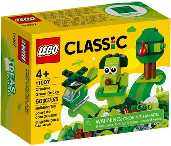 11007 LEGO KLASIKINIS Žalia Kūrybos Plytos - Žaislai Berniukų Ir Mergaičių, Skaičiai + 3 Metus, Blokai Vienetų, Originalus
