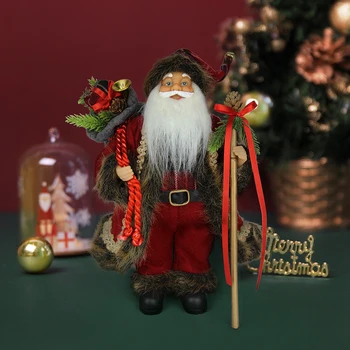 12 colių Kalėdų Dekoracijos Kalėdų Senelio Lėlės Stovi Statulėlės, Papuošalų Išdėstymas Kalėdų Dovana Baras Šeimos Vitrina Langą
