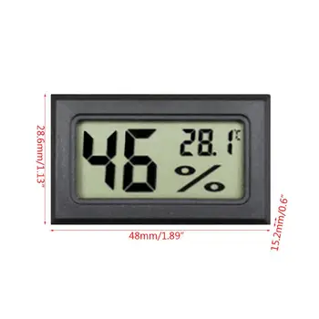 12 Pak Mini Mažų Skaitmeninių Elektroninių Temperatūra Drėgnumas Metrų pločio Vėžės Patalpų Termometras su Drėgmėmačiu LCD Ekranas Celsijaus (℃)