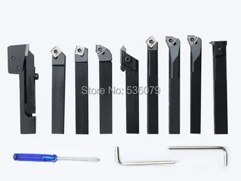 12mm 9pcs/set karbido pjovimo turnnig įrankiai, staklės, pjovimo įrankiai, rinkinys, geriausios kokybės Kinijoje