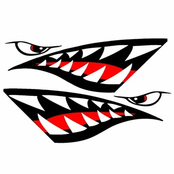 13cm Ryklių Burną Dantų Animacinių filmų Decal Vandeniui Automobilių Lipdukai Kūrybinės Graffiti Motociklo Dekoracija JDM SEDANAS