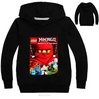2-14 Outwear Ninja Ninjago Hoodies Animacinių filmų Ninjago Kostiumai Drabužius T marškiniai, vaikiški Megztiniai Berniukams, Mergaitėms, Vaikams Viršūnes Tee