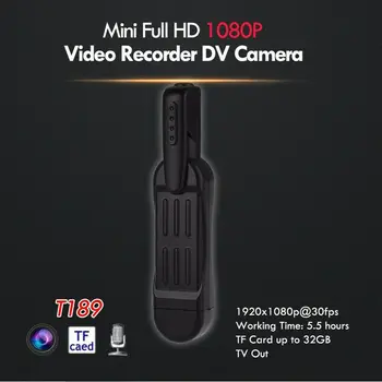 2020 16G 1080P Mini Camcorde Audio Video HD Filmavimo Kamera Liudininku Atgal montuojama Kamera