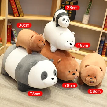 28cm 38cm 48cm 58cm 78cm Polar Bear Pliušas Pagalvės Mielas Panda Pagalvę Žaislas Pliušinis Įdaryti Žaislas Vaikui Mergina Dovana