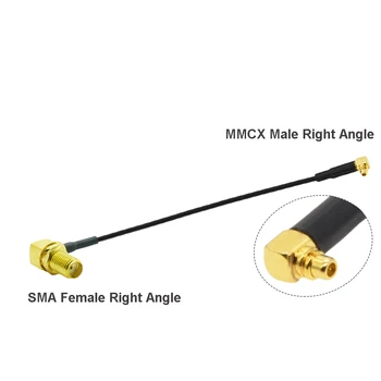 2VNT Alkūnė MMCX Vyrų SMA/RP-SMA Female Jack FPV Antenos Adapteris RF1.37 Įkalbinėti Pratęsimo Jumper Kabelis PandaRC RC Drone Dalis
