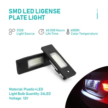 2vnt LED Lemputė Licencijos Numerio plokštelės apšvietimas Sunkvežimių Priekabos Galiniai Žibintai BMW E81 E87 E63 E64 E89 Z4 F20 F21 E85 E86