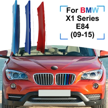 3pcs ABS Automobilio Grotelės, Juostelės Lipduką Padengti Apdaila Įrašą BMW F48 E84 F49 X1 2019 2020 2108 2017 M. m. 2016 m. 09-14 M stiliaus Priedai