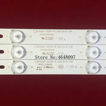 3pcs x 32 colių LED Apšvietimo Juosteles, INSIGNIA ShineON 2D02296 APS.E TV NS-32D310NA17 59.8 cm
