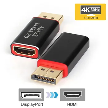 4K DP HDMI Adapteris Display Port Male HDMI Moterų Konverteris Adapteris, Skirtas KOMPIUTERIS Notebook Laptop Stebėti HDMI Jungties Kabelis