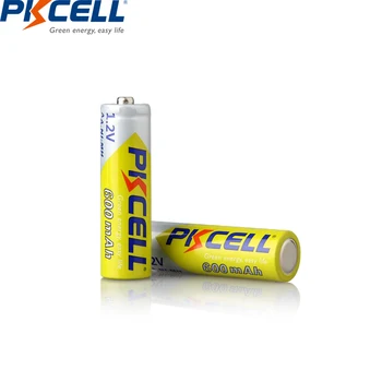 4PCS PKCELL AA 600mah baterija 1.2 v NIMH AA įkraunamas baterijas aa batteria įkrauti ir 1pcs AA baterijos langelį Kameros žaislai