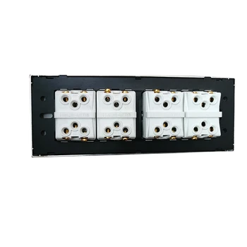 5 6 7 8 Gauja 2 Buitiniai Switch Lizdo tipas 86 sienos su led šlifuoto nerūdijančio plieno veidrodis Reset jungikliai