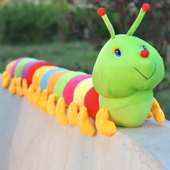 50/80CM Spalvinga caterpillar pliušinis žaislas pagalvę caterpillar didelis vabzdžių lėlės Valentine 's Day dovana pliušiniai žaislai