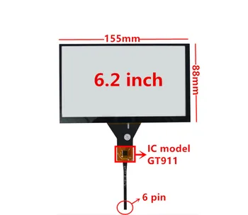 6.2 colių 155*88 155mm*88mm GT911 Universalus Capacitive Touch 