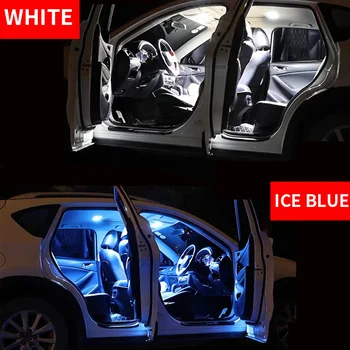 8pcs Automobilių Reikmenys Baltas Interjeras, LED elektros Lemputes Paketo Komplektas 2012-2017 Toyota Corolla T10 31MM Žemėlapis Dome Kamieno Lempos