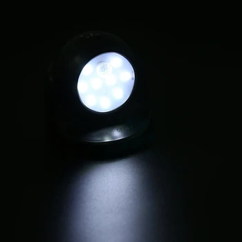 9 karoliukai LED siena, šviesos, judesio jutiklis nakties šviesos 360 laipsnių posūkio belaidžio naktį, šviesos, namų patalpų apšvietimas saugos šviesos