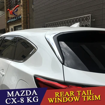 ABS Reikmenys Mazda CX-8 CX8 KG 2017 2018 2019 Galiniai Lango Spoileris Trikampis Liejimo Padengti Rinkinys Apdailos 2 Vnt / Komplektas