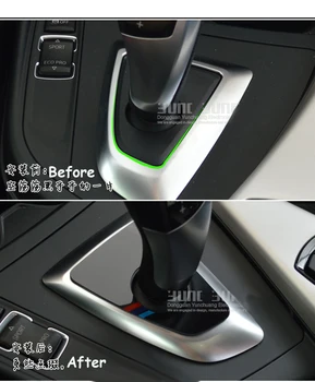 Akrilo M galia vykdymo Automobilio pavarų shifter dekoro lipduko dėl 2013-2016 m. BMW 3 series F30 F35 118i 316i 320i 328i