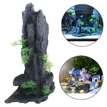 Akvariumas, Mountain View Akmens, Medžio Ornamentu Rock Cave Žuvų Bako Apdaila