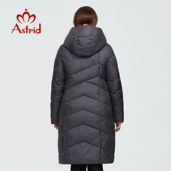 Astrid 2020 Nauji Žieminiai moteriški paltai moterims ilgas šiltas parko mados Striukė su Triušio kailiniai su gobtuvu didelių dydžių moteriška apranga 6710