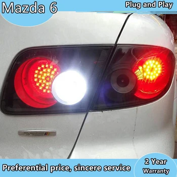 Automobilio Stilius už Mazda 6 Žibintai 2003-2013 Mazda6 LED Uodega Lempos Galinis Žibintas Galinis žibintas DRL+Stabdžiu+Parko+led šviesos Signalas