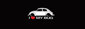 Automobilių Reikmenys, aš Myliu Savo Klaidą Kūno Lipdukas, Decal KK Vinilo Volkswagen Beetle18CM*7CM
