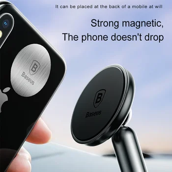 Baseus magnetinio automobilinis telefono laikiklis 360 laipsnių rotaion Universalus iPhone 11 x xs Xiaomi stovėti Kalno Universalus Smartphone palaikymas