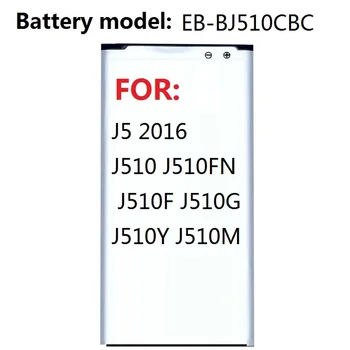 Baterijos Samsung Galaxy J5 2016 Edition Pakeitimo J510 J510FN J510F J510G J510Y J510M 3100mAh EB-BJ510CBC