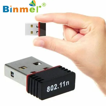 Binmer 2017 Wireless 150Mbps USB Adapteris WiFi 802.11 n 150M Tinklo Lan Card Bevielis adapteris Sep 12