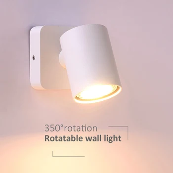 CETANT Led sieniniai šviestuvai Pasukti 360 folding Nuotolinio valdymo modernus miegamojo sienos lempa, laiptų studija kambarį skaitymo šviesa