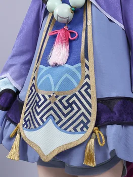 COFUN Genshin Poveikio Qiqi Zombiai Įšaldyti Atgal Į Naktį Žaidimas Tiktų Violetinė Suknelė Puikus Vienodas Cosplay Kostiumas Moterims, NAUJAS