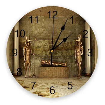 Egipto Aukso Puikus Mauzoliejus Spausdinti Sieninis Laikrodis Šiuolaikinės Silent Laikrodis Kambarį Namų Dekoro Sienos Kabo Žiūrėti