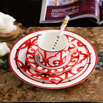 Europos Dekoro Šiuolaikinės Keramikos Vakarų Maisto Plokštės Kaulo Porceliano Kepsnys Puošyba, Stalo Dekoracijas Puodeliai Desertas Dėklas