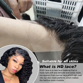 Garbanotas Nėriniai Priekiniai Žmogaus Plaukų Perukai Už juodaodžių Moterų HD Skaidrus Nėriniai Priekiniai Perukas Su Kūdikio Plaukų Brazilijos Remy HD Nėriniai Priekiniai Perukai