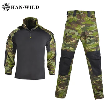 HAN LAUKINIŲ Taktinis Medžioklės Marškinėliai Combat uniform Armijos Marškinėliai Lauko Taktinių Dėvėti Įranga Airsoft - SP2 Versija