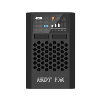 ISDT PD60 60W 6A 1-4S-USB-C Lipo Baterija Protingas Balansas Įkroviklis Paramos QC2.0/3.0 USB2.0/3.0 RC FPV Lenktynių Lėktuvo Drones