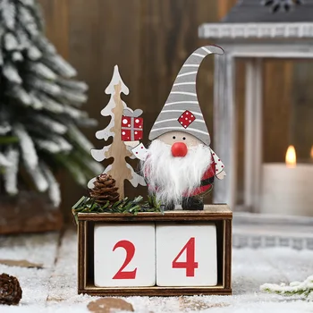 Kalėdų Kūrybos Mediniai Atgalinės atskaitos Advento Kalendorius Papuošalai Kalėdų Senelis Calendario De Adviento Kalendarz Adwentowy gimdymo kerst