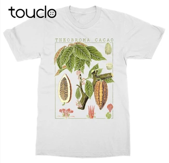 Karšto Pardavimo Vyrams Marškinėliai Mados Šokolado T-Shirt Botanikos Sodo Augalų Spausdinti Botanika Vaisių, Gėlių, Kakavos Saldus Vasaros O-Kaklo Viršūnes