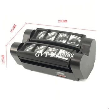 Karšto parduoti Mini Voras Juda Galvos 8x10w Cree LED RGBW Pluošto Etape Dj Disco Lazeris rodyti Garso Šviesos
