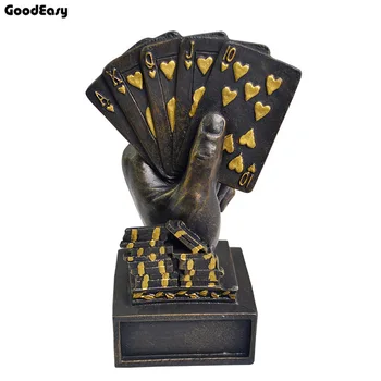 Kazino Metalo Pokerio Kortelės Turnyro Nugalėtojas Piršto Trophy Cup Pokerio Trofėjų Pokerio Žaidimas, Suvenyrai Nugalėtojas Award Premija Namų Puošybai
