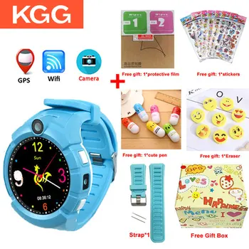 KGG KG360 Vaikai Smart Žiūrėti su Kamera, GPS, WIFI Vietą Vaiko smartwatch SOS Anti-Lost Stebėti Tracker kūdikių Laikrodis pk Q360