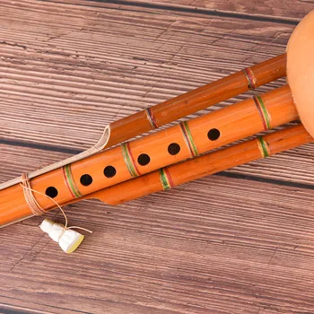 Kinijos Rankų Darbo Hulusi Rudos Spalvos Bambuko Moliūgas Cucurbit Fleita Etninės C Klavišą Pradedantiesiems Muzikos Mylėtojai Ir Muzikos Instrumentas