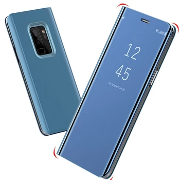 KISSCASE Smart Veidrodis, Flip Case For Samsung Galaxy Note 20 S20 Ultra Plus S9 S10 10 Pastaba Lite A01 A30 A50 A70 A51 A71 A21S Dangtis