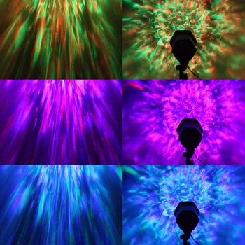 Lauko LED RGB Vandens Banga Ripple Projektorių Lempos Disco Scenos Šviesos Vestuvių Sodas Projektorius Vejos Lempos su Nuotolinio Valdymo