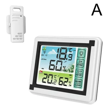 LCD Oras Stotis Skaitmeninis Termometras su Drėgmėmačiu Patalpų Lauko Temperatūros Stebėjimo Prietaisą LBShipping