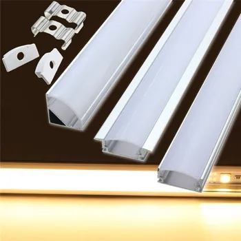 LED Aliuminio profiliai, Kanalo Savininkas 5050 5630 LED juostos aliuminio lydinio butas shell + PC dangtis