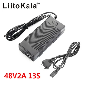 LiitoKala 48V 2A įkroviklis 13S 18650 baterija, įkroviklis 54.6 v 2a nuolatinę srovę pastovaus slėgio yra pilnas self-stop
