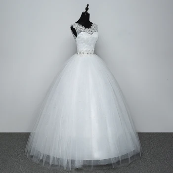 Mados Paprastas Realių Vaizdų gamyklos didmeninės Gėlių nėrinių petį nuotakos suknelė Individualų Plius Dydis vestuvių šalis suknelė