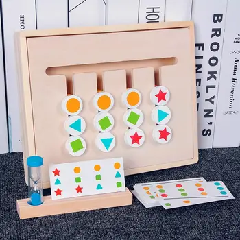 Mediniai Keturių spalvų Žaidimas Kūrimo Bloką Montessori Ugdymo Ankstyvojo Vaikų Ikimokyklinio Mokymo ir Mokymosi Blokai Žaislai dovana